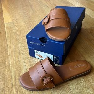 Rockport Yara Slide Tan Sandal - Size 7M
